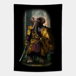Exclusive Hand Drawn Samurai Elephant | Samurai Collection Item-18 (Elephant) | by Rendigart Studio Tapestry