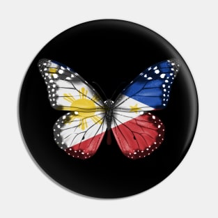 Filipino Flag  Butterfly - Gift for Filipino From Philippines Pin