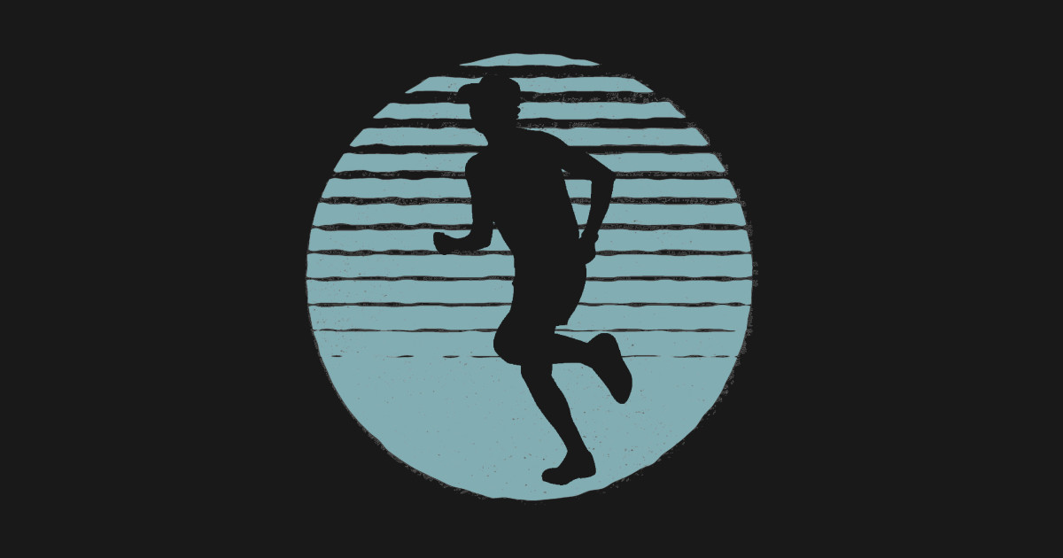 Running Marathon Retro Runner Funny Gift Running Sticker TeePublic