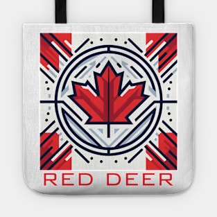 Red Deer Alberta Canada Flag Tote