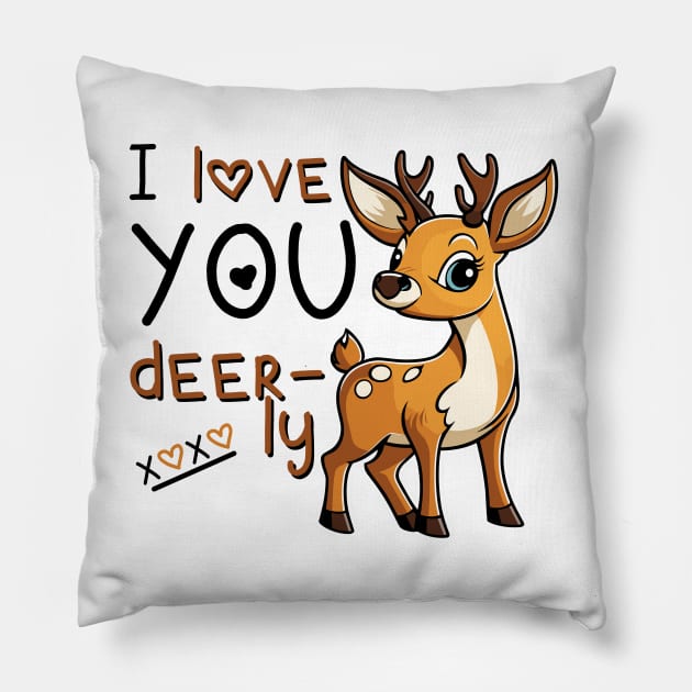 I deerly love you Pillow by FluffigerSchuh