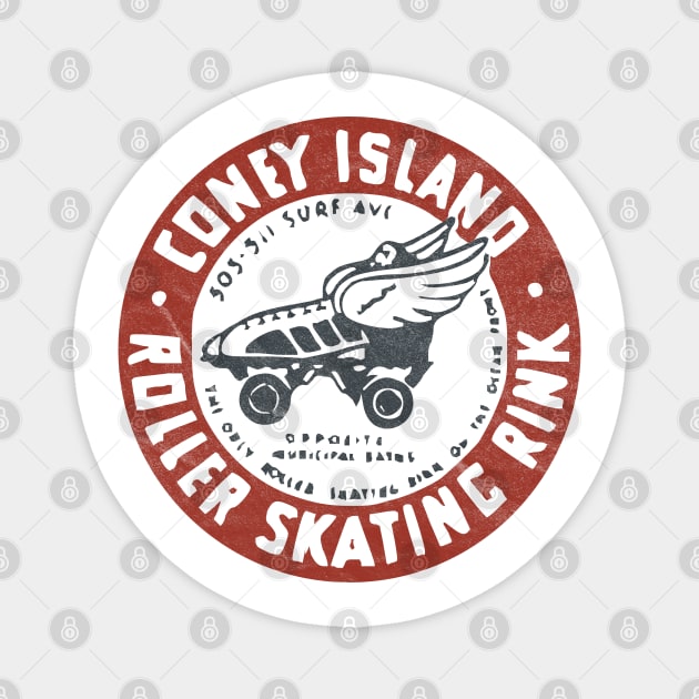 Coney Island Roller Skating Rink / Roller Skates Magnet by RCDBerlin