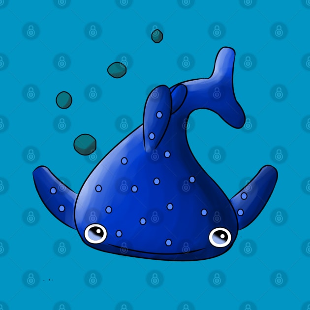 Kawaii Blue Whale by cmjshop