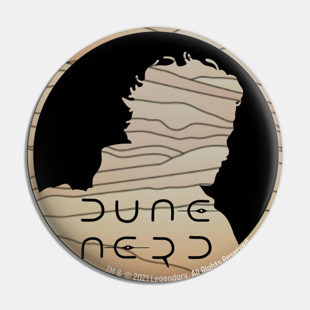 Dune Nerd Paul Atreides Silhouette Pin by Slightly Unhinged