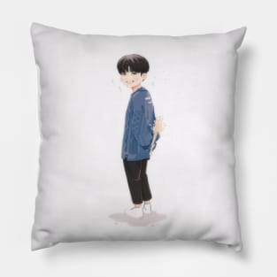 Blue Sweater Boy Pillow