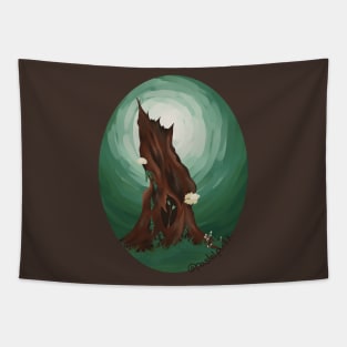 Green Stump Artwork Tapestry