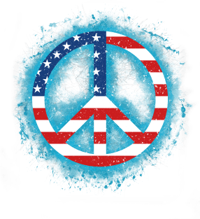 Patriotic Usa Flag Peace Sign Magnet
