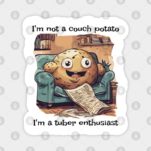 Couch Potato Magnet by ArtShare