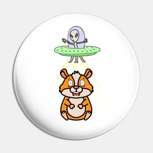 Cute Hamster is abducted by aliens Pin