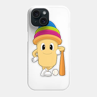 Ice cream Baseball Baseball bat Sports Phone Case