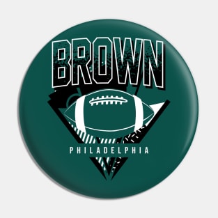 Brown Philadelphia Football Retro Pin