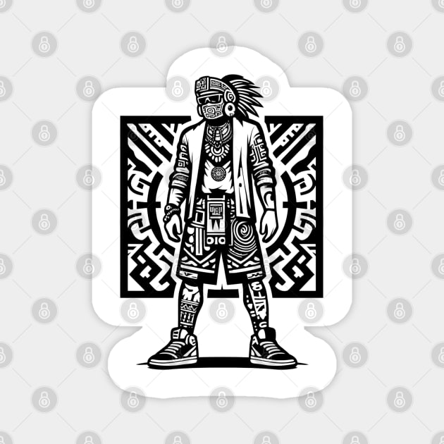 Aztec Legacy - Mēxihcah Mesoamerican Pride Urban Streetwear Magnet by JT Digital