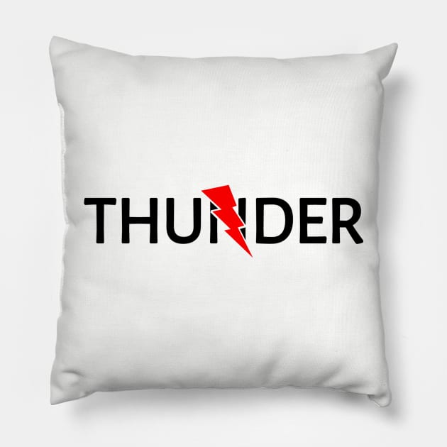 Thunder Black Pillow by radeckari25