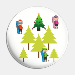 Kids on a hill Pin