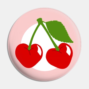 Cherry Hearts - Pink Pin