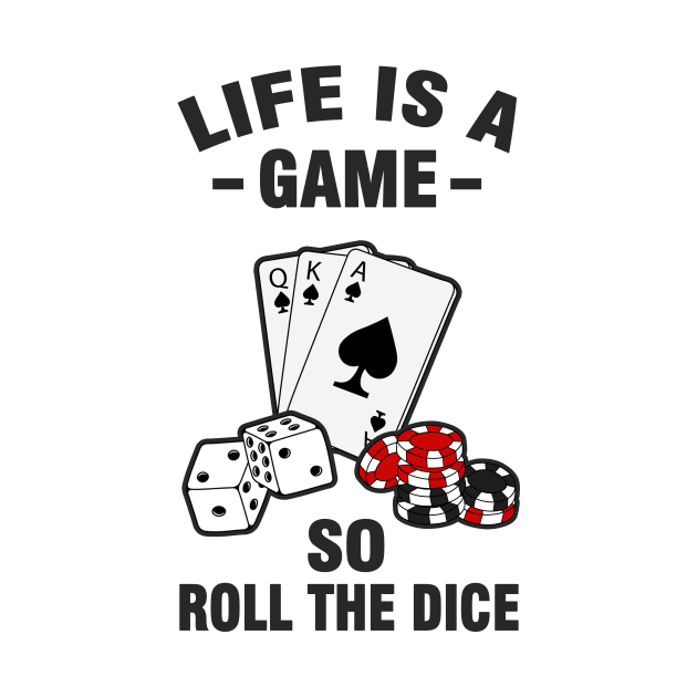 Lucky casino gambler dice and poker cards by Tobias Store