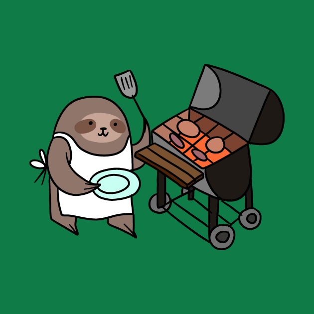 Sloth Cooking on the Grill by saradaboru