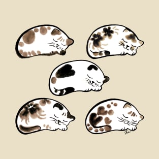 Sleeping cats pattern T-Shirt