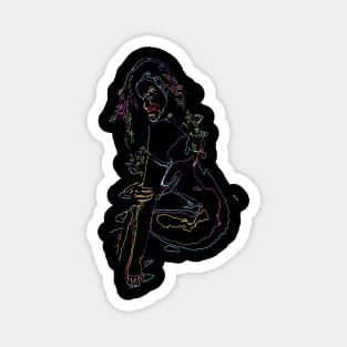 Neon Lady Magnet