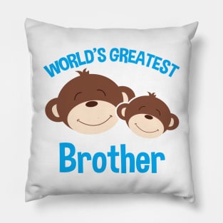 Monkeys Worlds Greatest Brother Pillow