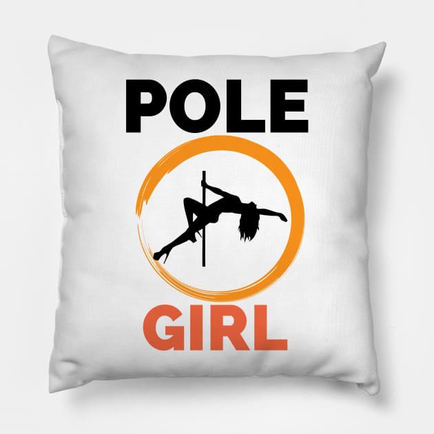 Pole Girl - Pole Dance Design Pillow by Liniskop