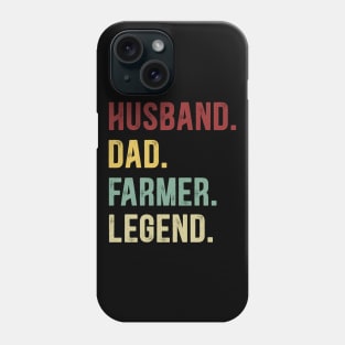 Farmer Funny Vintage Retro Shirt Husband Dad Farmer Legend Phone Case