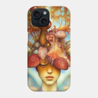 Shrooms Mycelium Mushroom Head Phone Case