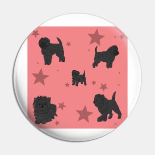 Affenpinscher Pattern Pink Pin