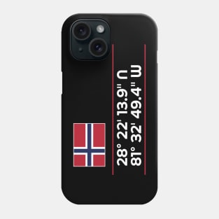 Norway Epcot World Showcase Walt Disney World Coordinates Phone Case