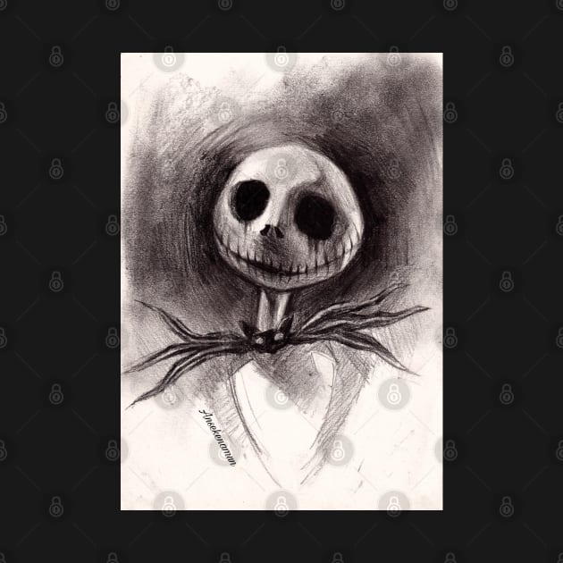 Ansekenamun- Jack Skellington The Nightmare before Christmas tim burton print by Ansekenamun