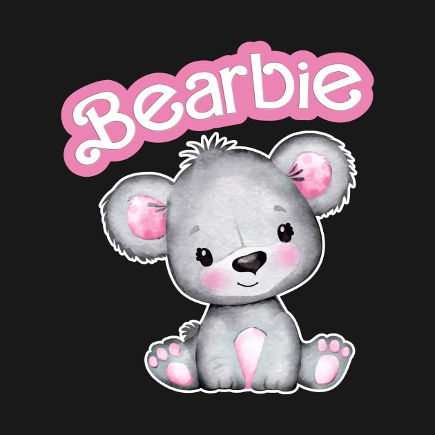Bearbie Barbie Bear Cute Boy Fun Logo by Step Into Art