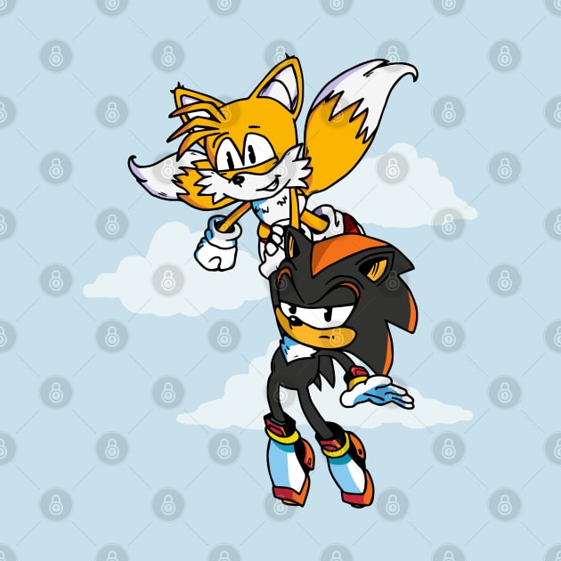 Tails and Shadow Sonic by Ashfosaurus