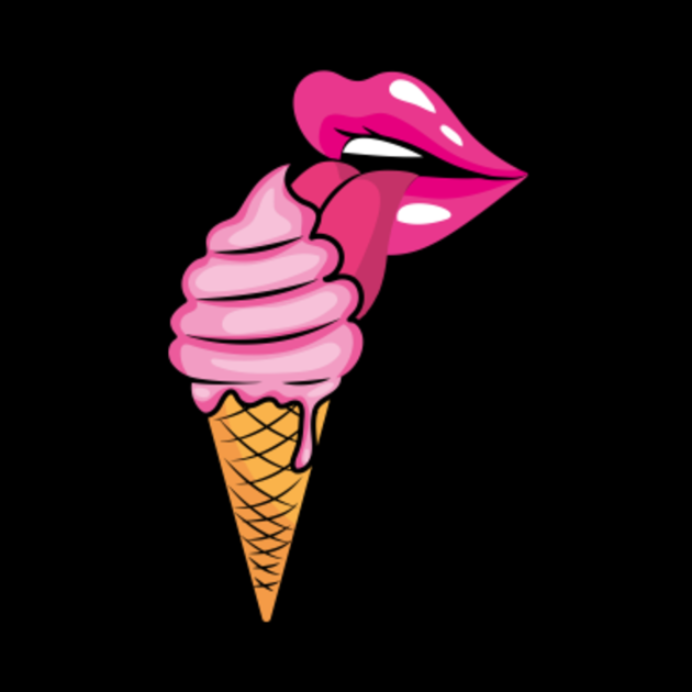 Sel lip ice Cream Pink - Pink Ice Cream Lip - Tapestry | TeePublic
