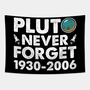 Never Forget Pluto 1930 2006 Shirt. Retro Style Funny Space, Science Tapestry