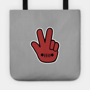 4x4 Hand with Grille Red Tote