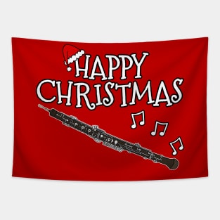 Christmas Oboe Oboist Musician Santa Hat Xmas 2022 Tapestry