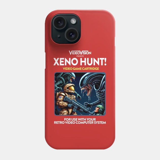 Xeno Hunt 80s Game Phone Case by PopCultureShirts