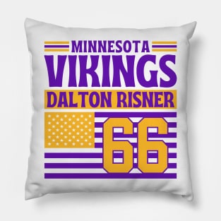 Minnesota Vikings Risner 66 American Flag Football Pillow