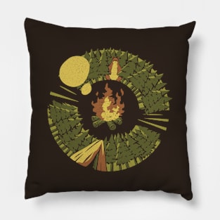 Forest Vibes Camping Circle by Tobe Fonseca Pillow