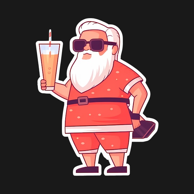 Funny Santa Tropical Christma by dukito