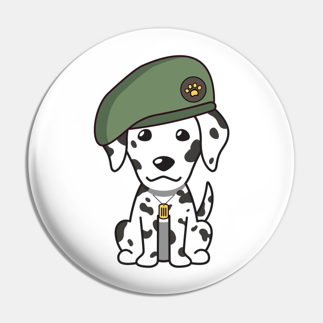 Green Beret Dalmatian Pin by Pet Station