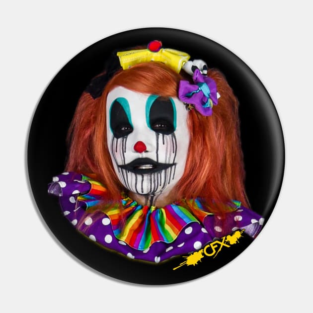 Tesazombie the Clown - Red Hair Variant Pin by CFXMasks