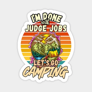 JUDGE AND CAMPING DESIGN VINTAGE CLASSIC RETRO COLORFUL PERFECT FOR  JUDGE AND CAMPERS Magnet