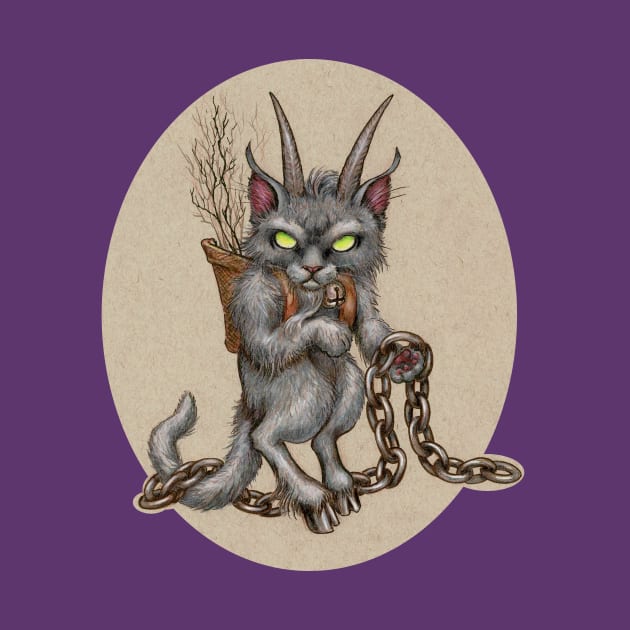 Krampus Kitty (with chains) by justteejay