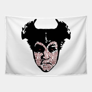 Shinnok text portrait Tapestry