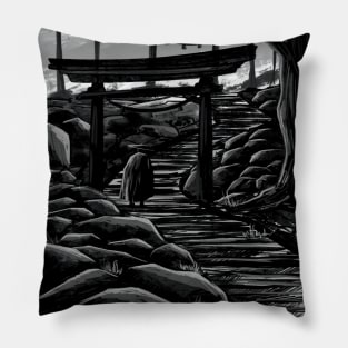 The mountain pathway Pillow