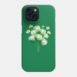 St Patrick's Day Party Balloons and Clover Phone Case