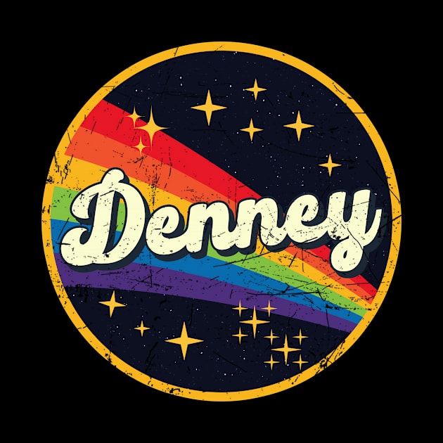 Denney // Rainbow In Space Vintage Grunge-Style by LMW Art