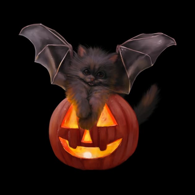 Cat bat by Brooklyn Smith Art 