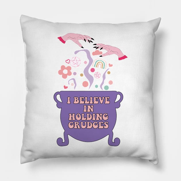 I Believe In Holding Grudges, I'll Heal in Hell. grinchy thoughts Pillow by IRIS